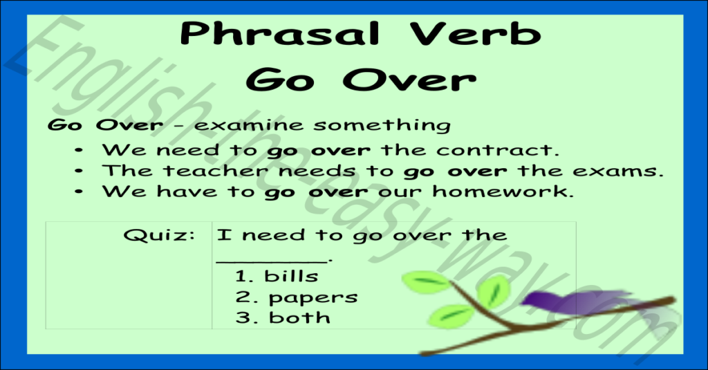 Go Over Phrasal Verbs English The Easy Way