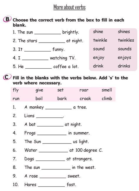 Grade 2 Grammar Lesson 12 More About Verbs 3 English Grammar 