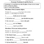 I And Me Personal Pronouns Worksheet Pronoun Worksheets Personal