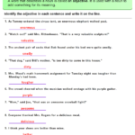 Identify Adjectives In A Sentence Worksheet Turtle Diary