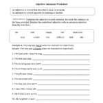 Identifying Parts Of Speech Worksheet Db excel