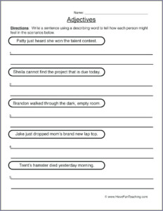 Descriptive And Limiting Adjectives Worksheets - Adjectiveworksheets.net