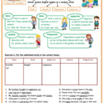 Noun Adjective Verb Worksheets