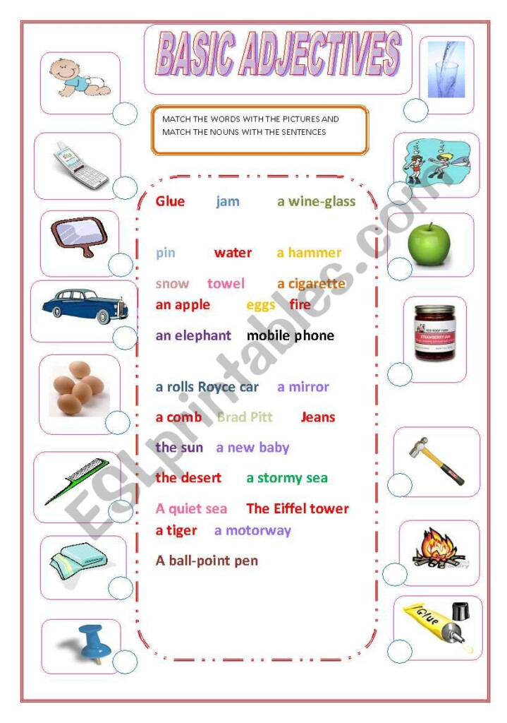 NOUNS And ADJECTIVES ESL Worksheet By Nataliaalmoines