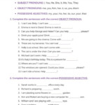 Object Pronouns And Possessive Adjectives Interactive Worksheet In