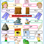 Opposite Adjectives ESL Missing Letters In Words Worksheets