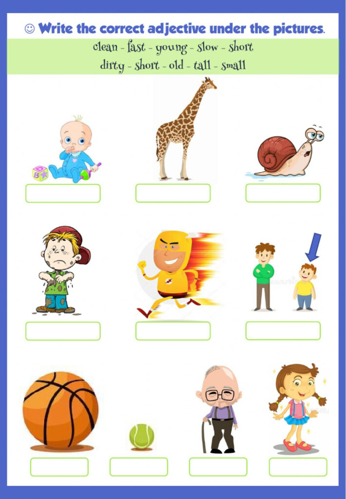 Opposite Adjectives Online Pdf Exercise For Elementary