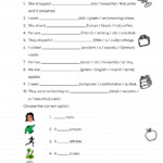 Order Of Adjectives Free Worksheet