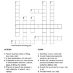 Parts Of Speech Crossword Puzzle Have Fun Teaching Parts Of Speech