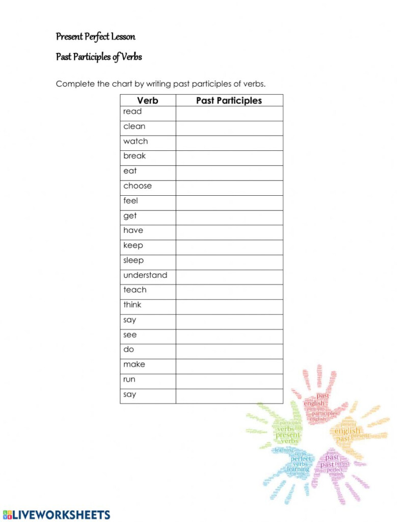 Past Participles Worksheet