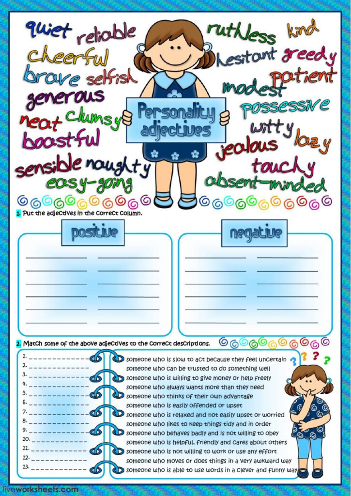 Adjectives Worksheets With Answers For Grade 7 Adjectiveworksheets