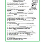 Possessive Adjective And Possessive Pronouns Worksheet