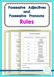 Possessive Adjectives Worksheets - Adjectiveworksheets.net