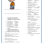 Possessive Adjectives And Pronouns Worksheet