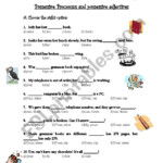 Possessive Pronouns And Possessive Adjectives ESL Worksheet By Verita