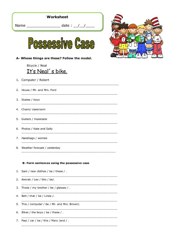 Possessive s Exercises Pesquisa Google Elementary Worksheets 