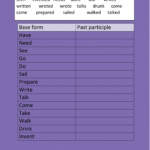 Practice Past Participles Worksheet