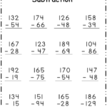 Printable Subtraction Worksheets With Regrouping Worksheets Master