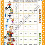 Prouns Chart Personal Object Possessive Adjectives Possesive