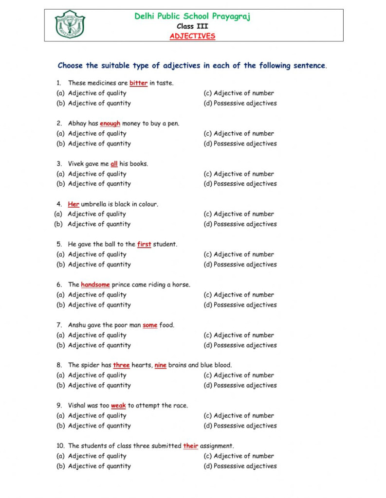 Quality Of Adjectives Positive Adjectives List Esl Worksheet By Grettna