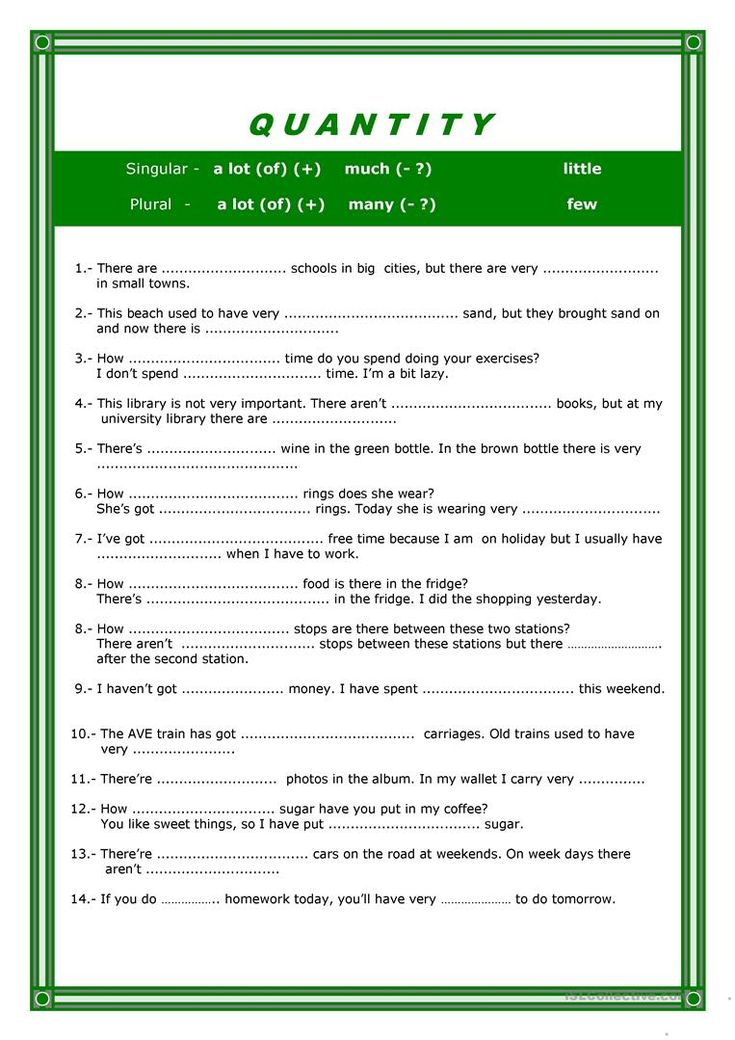 Quantity Adjectives In 2020 Adjectives Adjective Worksheet English