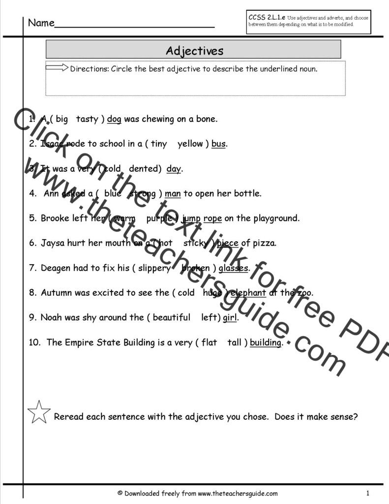 Search Results For Circle Underline Verb Noun Worksheet Calendar 2015