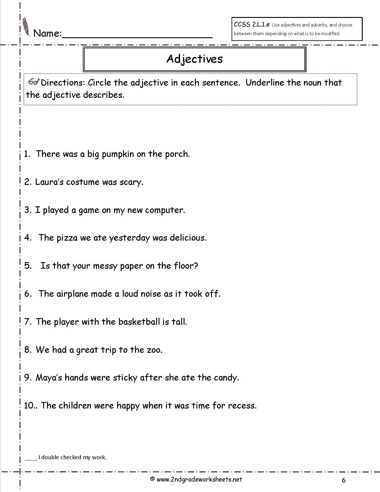 Adjectives Worksheets Pdf Grade 2 - Adjectiveworksheets.net