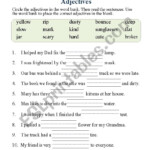 Second Grade Adjective Worksheet Blanks1 ESL Worksheet By Shahad