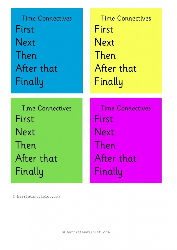 Simple Time Connectives Prompt Perfect For Teaching Time Connectives To 