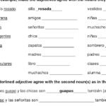 Spanish 1 Adjective Practice Worksheet