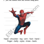 Spider Man Worksheet Vocabulary Worksheets Esl Worksheets English