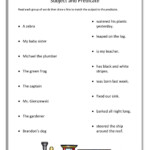 Subject And Predicate Online Pdf Worksheet