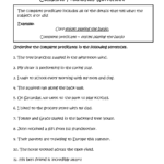 Subject And Predicate Worksheets Complete Predicates Worksheet