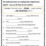 Subject Object Study Worksheet Common Core