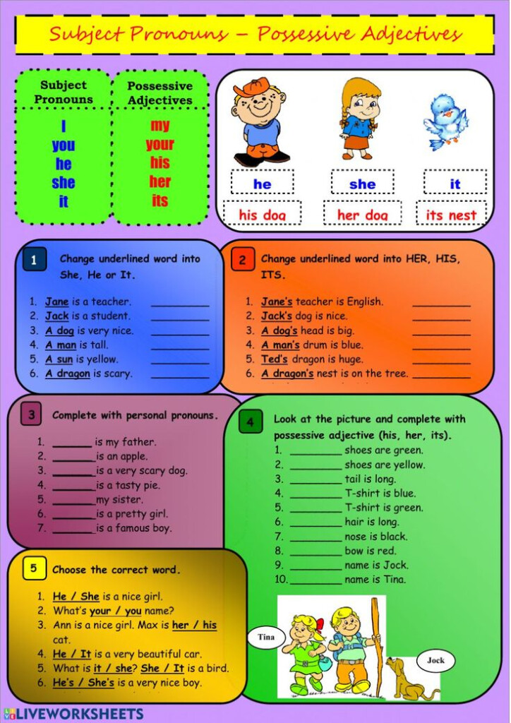 Subject Pronouns Interactive And Downloadable Worksheet You Can Do The 