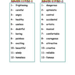 SUFFIXES ADJECTIVES