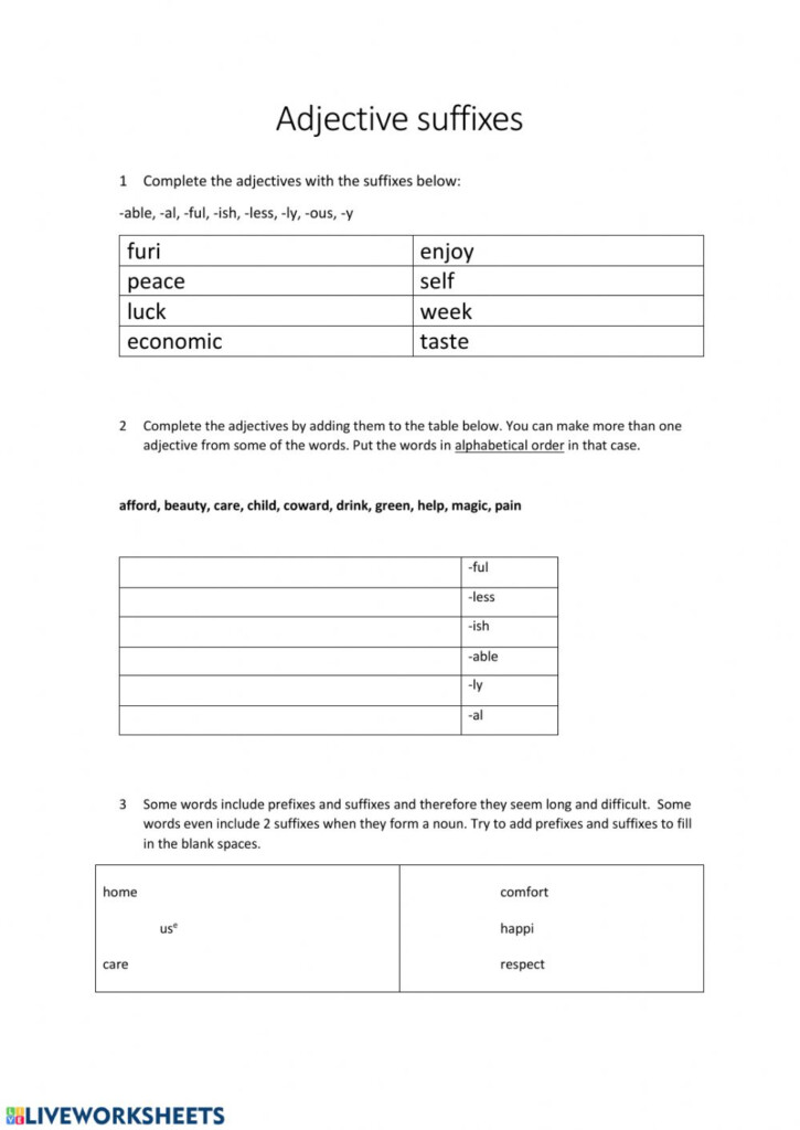 Suffixes Worksheets Pdf Suffixes Worksheets Pdf SUPERSTARAR