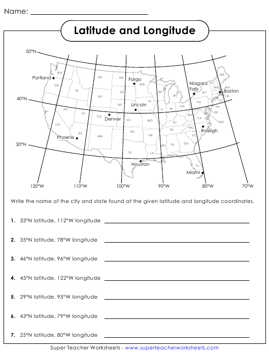 Super Teacher Worksheets Latitude And Longitude Worksheets Master