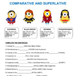 Superheroes Comparative And Superlative Worksheet