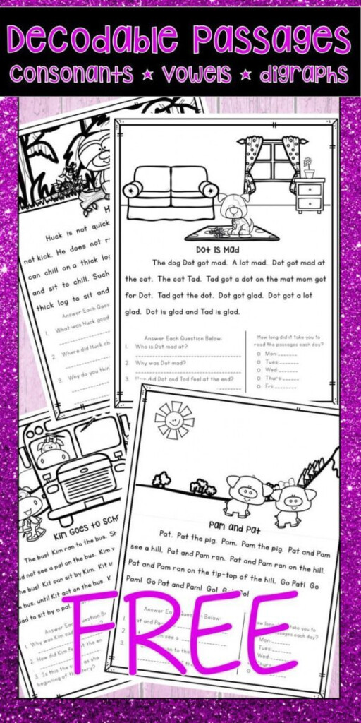 These FREE Fully Decodable Reading Passages Are Perfect Activities For 