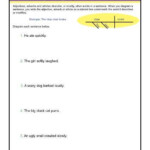 This Sentence Diagramming Worksheet Focuses On Adjectives Adverbs And