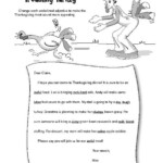 Troubling Turkey Thanksgiving Using Adjectives Kindergarten word