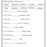 Verbs In ING Review Worksheet