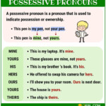 What Is A Possessive Pronoun List And Examples Of Possessive Pronouns