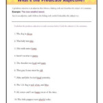 What s The Predicate Adjective Free Worksheets Samples