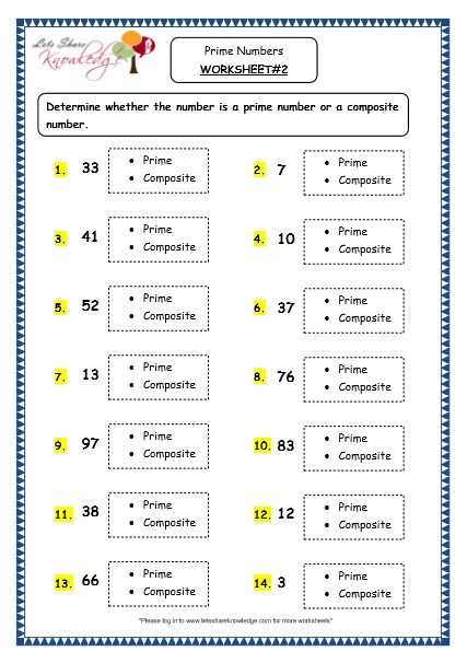 Which Numbers Are Prime Worksheets 99Worksheets