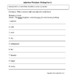 Writing Adjectives Worksheet Adjective Worksheet Adjectives