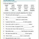 10 3Rd Grade Adjectives Worksheets