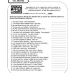 17 Worksheets Adjectives And Adverbs Sentence Worksheeto