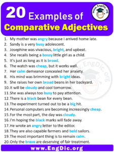 Comparison Of Adjectives In Sentences Worksheets - Adjectiveworksheets.net